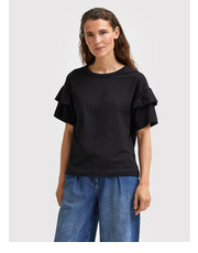 Bluzka T-Shirt Rylie 16079837 Czarny Regular Fit - modivo.pl Selected Femme
