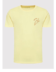 T-shirt - koszulka męska T-Shirt Brock 16084690 Żółty Regular Fit - modivo.pl Selected Homme
