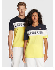 Bluzka T-Shirt Unisex Saison 2 2220294 Żółty Regular Fit - modivo.pl Le Coq Sportif