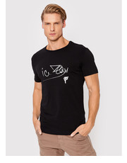 T-shirt - koszulka męska T-Shirt 22I U1M0 F023 P410 9000 Czarny Regular Fit - modivo.pl Ice Play