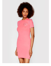 Sukienka Sukienka codzienna Vemblem 73HAOT06 Różowy Slim Fit - modivo.pl Versace Jeans Couture