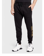 Spodnie męskie Spodnie dresowe Logo Thick 73GAAT01 Czarny Regular Fit - modivo.pl Versace Jeans Couture