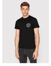 T-shirt - koszulka męska T-Shirt Vemblem Rub 73GAHT06 Czarny Regular Fit - modivo.pl Versace Jeans Couture