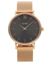 Zegarek Zegarek Minuit Mesh CW10207 Różowe złoto - modivo.pl Cluse