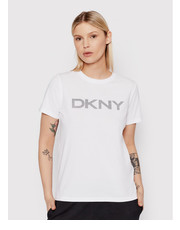 Bluzka DKNY Sport T-Shirt DP1T6749 Biały Regular Fit - modivo.pl Dkny Sport
