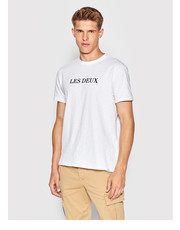 T-shirt - koszulka męska T-Shirt LDM101099 Biały Regular Fit - modivo.pl Les Deux