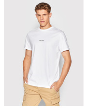 T-shirt - koszulka męska T-Shirt Lens LDM101118 Biały Regular Fit - modivo.pl Les Deux