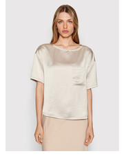 Bluzka T-Shirt Vetro 59460429 Beżowy Relaxed Fit - modivo.pl Weekend Max Mara
