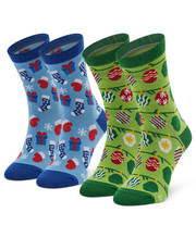 Skarpety Zestaw 2 par wysokich skarpet dziecięcych Xmas Socks Balls Kids Gift Pak 2 Kolorowy - modivo.pl Rainbow Socks