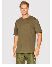 T-shirt - koszulka męska T-Shirt Wash Toro MTS0029820 Zielony Regular Fit - modivo.pl Hurley