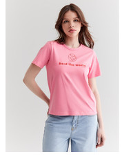 Bluzka T-Shirt Reno Różowy Regular Fit - modivo.pl Americanos