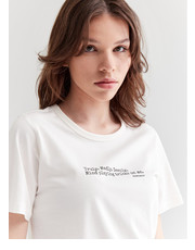 Bluzka T-Shirt Reno Biały Regular Fit - modivo.pl Americanos