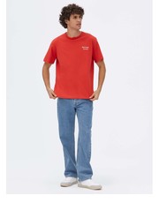 Bluzka T-Shirt Unisex Fargo Czerwony Relaxed Fit - modivo.pl Americanos