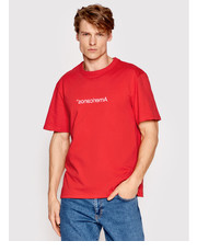 T-shirt - koszulka męska T-Shirt America Czerwony Regular Fit - modivo.pl Americanos
