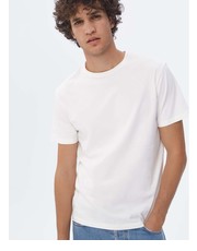 T-shirt - koszulka męska T-Shirt Omaha Basic Biały Regular Fit - modivo.pl Americanos