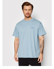 T-shirt - koszulka męska Carhartt WIP T-Shirt Sript Embroidery I025778 Niebieski Loose Fit - modivo.pl Carhartt Wip