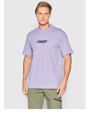 T-shirt - koszulka męska Carhartt WIP T-Shirt Multi Star Script I030198 Fioletowy Regular Fit - modivo.pl Carhartt Wip