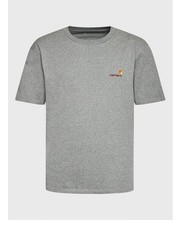 T-shirt - koszulka męska Carhartt WIP T-Shirt American Script I029956 Szary Regular Fit - modivo.pl Carhartt Wip