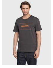 T-shirt - koszulka męska T-Shirt Ted Blason JMTS00008 Szary Regular Fit - modivo.pl Zadig&Voltaire