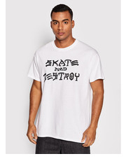 T-shirt - koszulka męska T-Shirt Skate And Destroy Biały Regular Fit - modivo.pl Thrasher