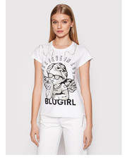 Bluzka T-Shirt RA2185-J6450 Biały Regular Fit - modivo.pl Blugirl Blumarine