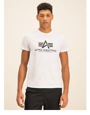 T-shirt - koszulka męska T-Shirt Basic 100501 Biały Regular Fit - modivo.pl Alpha Industries