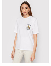 Bluzka T-Shirt Emery Print RM871 Biały Boxy Fit - modivo.pl Remain