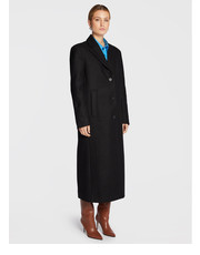 Płaszcz Płaszcz wełniany Boyle Coat RM1487 Czarny Boxy Fit - modivo.pl Remain