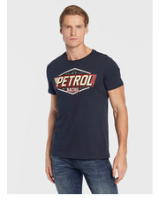 T-shirt - koszulka męska T-Shirt Logo M-3020-TSR600 Granatowy Regular Fit - modivo.pl Petrol Industries