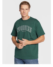 T-shirt - koszulka męska T-Shirt Rics Cover 2246-402 Zielony Regular Fit - modivo.pl Woodbird
