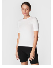 Bluzka T-Shirt Basic 17937 Biały Regular Fit - modivo.pl Gina Tricot