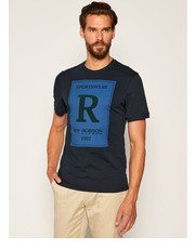 T-shirt - koszulka męska T-Shirt 2832-90 Granatowy Regular Fit - modivo.pl Roy Robson