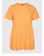 Sukienka Sukienka codzienna Dixie 10263981 Pomarańczowy Regular Fit - modivo.pl Vero Moda Curve