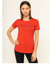 Bluzka T-Shirt 00GWS9K157 Czerwony Regular Fit - modivo.pl Calvin Klein Performance
