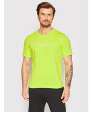 T-shirt - koszulka męska T-Shirt 00GMS2K107 Zielony Regular Fit - modivo.pl Calvin Klein Performance