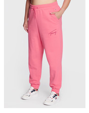 Spodnie Spodnie dresowe Signature DW0DW13153 Różowy Relaxed Fit - modivo.pl Tommy Jeans Curve