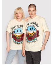 Bluzka T-Shirt Unisex SMILEY Keep On Shining 399001061 Beżowy Relaxed Fit - modivo.pl Market