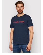 T-shirt - koszulka męska T-Shirt Crew Tee KM0KM00605 Granatowy Relaxed Fit - modivo.pl Calvin Klein Swimwear