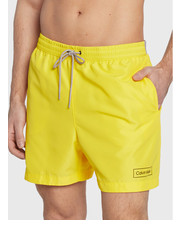 Krótkie spodenki męskie Szorty kąpielowe KM0KM00787 Żółty Regular Fit - modivo.pl Calvin Klein Swimwear