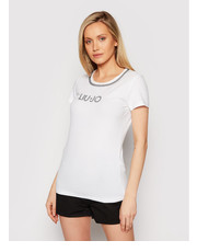 Bluzka T-Shirt VA1094 J5003 Biały Regular Fit - modivo.pl Liu Jo Beachwear