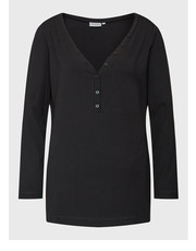 Bluzka Bluzka Inclu Modal Rib Henley K20K205460 Czarny Regular Fit - modivo.pl Calvin Klein Curve