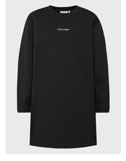 Sukienka Sukienka dzianinowa Inclu Micro Logo K20K205474 Czarny Regular Fit - modivo.pl Calvin Klein Curve