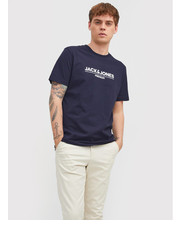 T-shirt - koszulka męska Jack&Jones PREMIUM T-Shirt Branding 12205731 Granatowy Regular Fit - modivo.pl Jack&Jones Premium