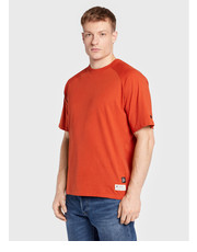 T-shirt - koszulka męska T-Shirt Thomas 211126 Czerwony Regular Fit - modivo.pl Redefined Rebel