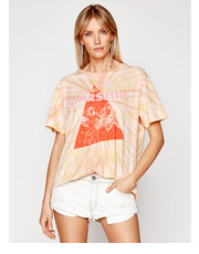 Bluzka T-Shirt Starship Sunset Tie Dye Tee 23917 Pomarańczowy Boyfriend Fit - modivo.pl One Teaspoon