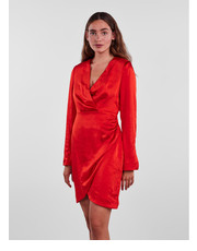 Sukienka Sukienka codzienna Sannie 26028276 Czerwony Regular Fit - modivo.pl Yas