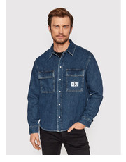 Koszula męska Koszula jeansowa J30J320538 Granatowy Relaxed Fit - modivo.pl Calvin Klein Jeans