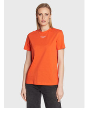 Bluzka T-Shirt J20J219889 Pomarańczowy Regular Fit - modivo.pl Calvin Klein Jeans