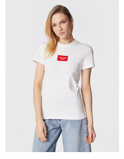Bluzka T-Shirt J20J220274 Biały Slim Fit - modivo.pl Calvin Klein Jeans