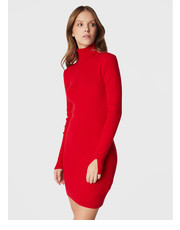 Sukienka Sukienka dzianinowa J20J219851 Czerwony Slim Fit - modivo.pl Calvin Klein Jeans